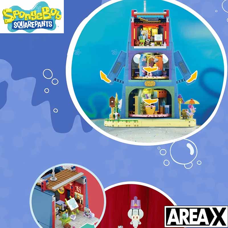 لگو خانه اختاپوس باب اسفنجی 1655 قطعه مدل Area-X Squidward Tentacles's House AB0078